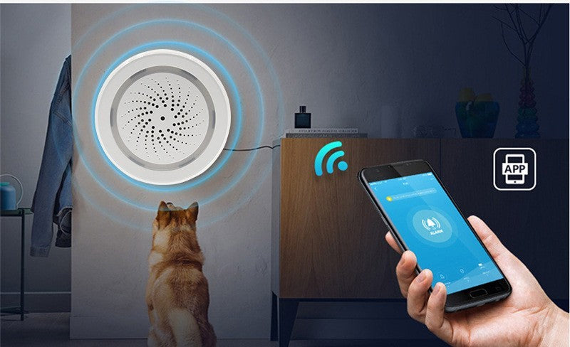 WiFi Smart Sound & Light Alarm – Wireless Household Security Alert